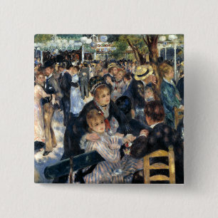 Chapa Cuadrada Danza en Le Moulin de la Galette por Renoir