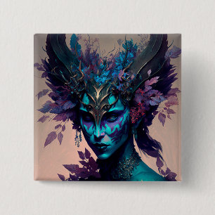 Chapa Cuadrada Dark Elf Fantasy Art