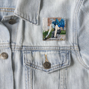 Chapa Cuadrada Dark Fairy Garden Gardener Fantasy Art Button