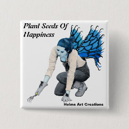 Chapa Cuadrada Dark Fairy Gardener Gardener Gardening Fantasy Art