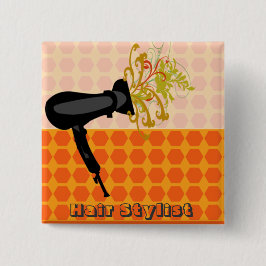 Chapa Cuadrada Darling Retro Hair Estilista Salon Vintage Patrón