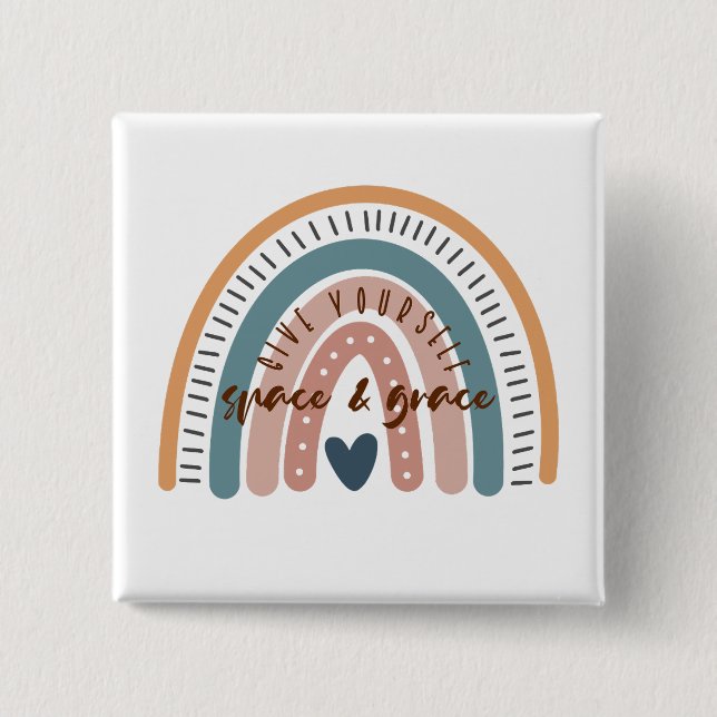 Chapa Cuadrada Darte espacio y afirmación de gracia (Anverso)
