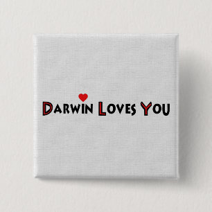 Chapa Cuadrada Darwin le ama