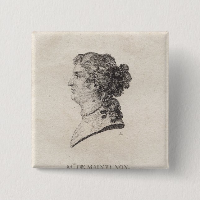 Chapa Cuadrada d'Aubigne de Francoise, señora de Maintenon (Anverso)