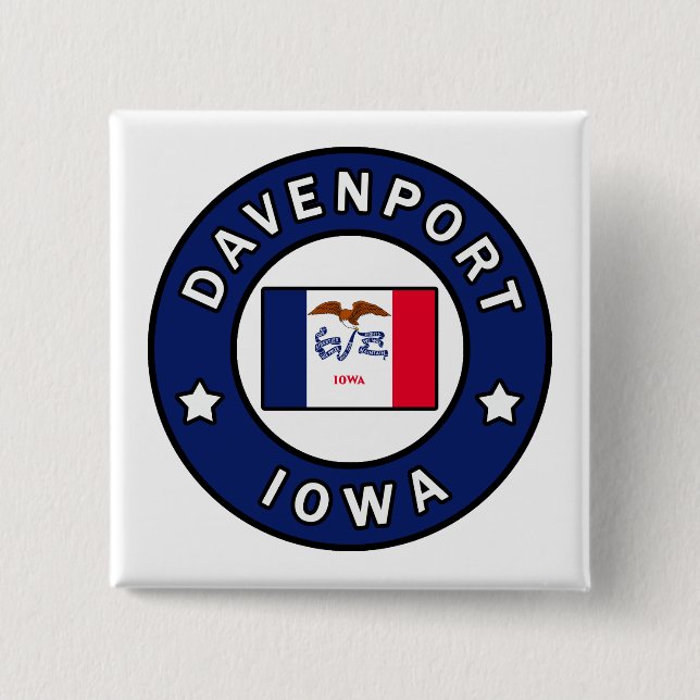 Chapa Cuadrada Davenport Iowa (Anverso)