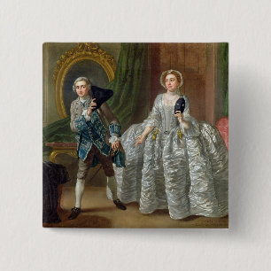 Chapa Cuadrada David Garrick y señora Pritchard en 'el sospechos