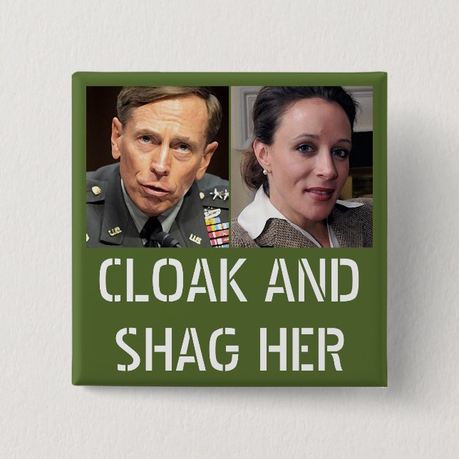 Chapa Cuadrada David Petraeus: Capa y pelusa ella (Anverso)