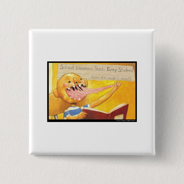 Chapa Cuadrada David Shannon - las bibliotecas escolares enseñan (Anverso)