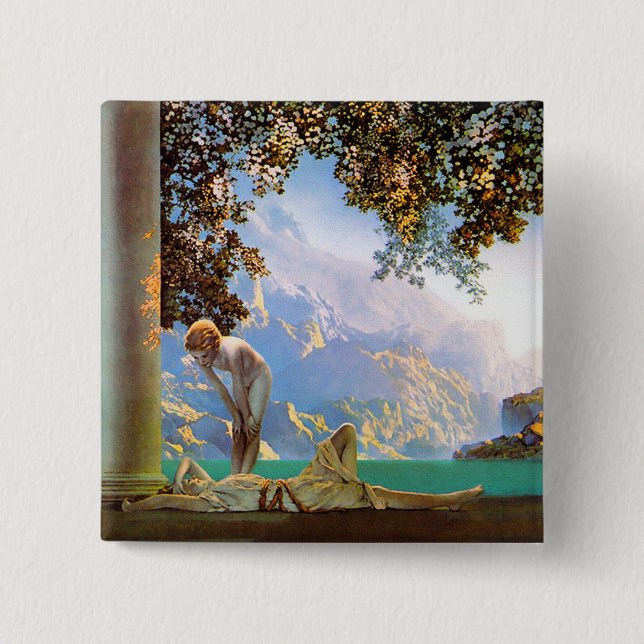 Chapa Cuadrada Daybreak - por Maxfield Parrish (Anverso)