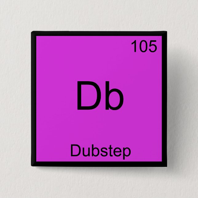 Chapa Cuadrada Db - Dubstep Chemistry Element Symbol Funny Music (Anverso)