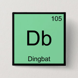 Chapa Cuadrada Db - Símbolo de elemento de química Dingbat Camise