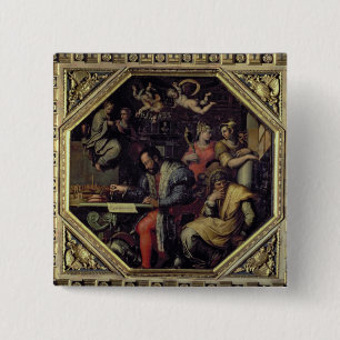 Chapa Cuadrada De Medici (1519-74) de Cosimo I que planea los