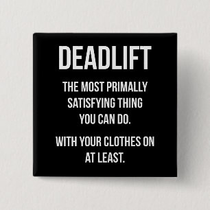 Chapa Cuadrada Deadlift - Gracioso Meme Gym - Novedad de entrenam
