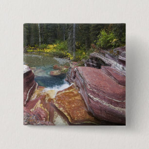 Chapa Cuadrada Deadwood Falls en Reynolds Creek en otoño en