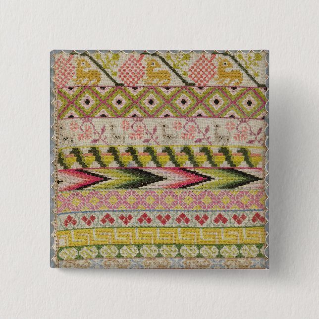 Chapa Cuadrada Dechado del bordado (Anverso)