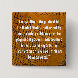 Chapa Cuadrada Decimocuarta Enmienda Deuda Pública