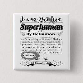 Chapa Cuadrada Declaración biónica