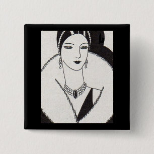 Chapa Cuadrada Deco de arte de 1928