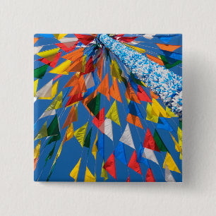 Chapa Cuadrada Decoración de la bandera triangular