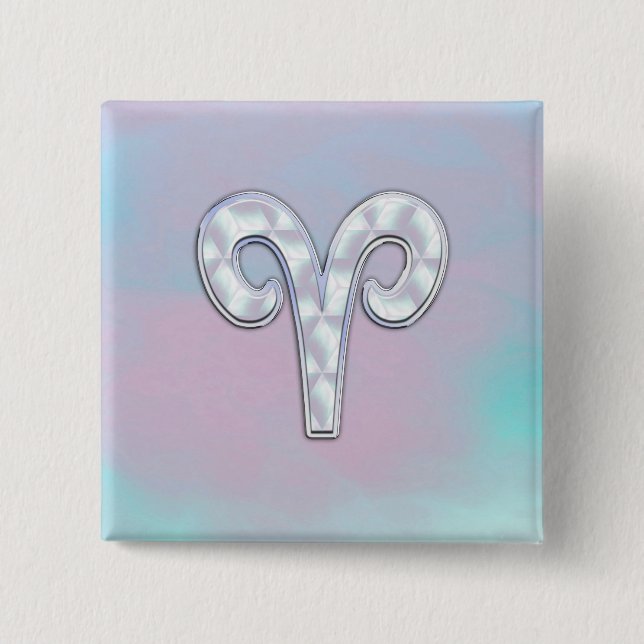 Chapa Cuadrada Decoración del símbolo zodiaco de la Madre de las  (Anverso)