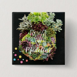 Chapa Cuadrada Decorative Succulents