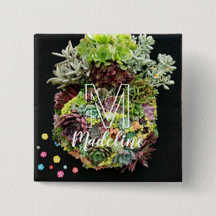 Chapa Cuadrada Decorative Succulents