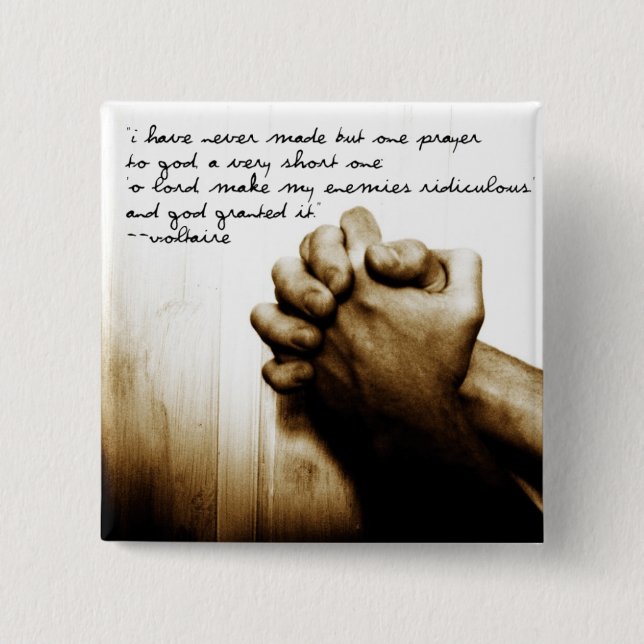 Chapa Cuadrada Deje a mis enemigos ser ridículos (Anverso)