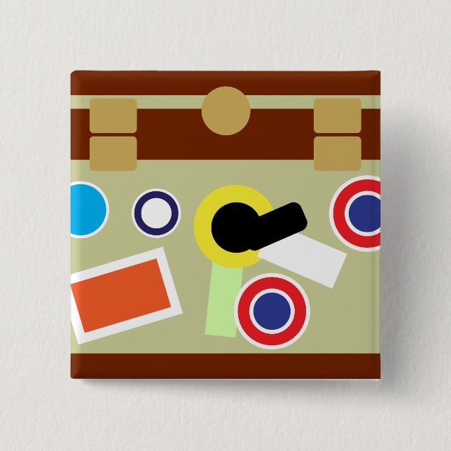 Chapa Cuadrada Del Griffith's Trunk – Classic Comedy Button (Anverso)