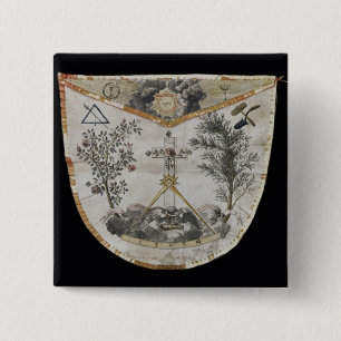 Chapa Cuadrada Delantal de un amo de la orden del Rosa-Croix