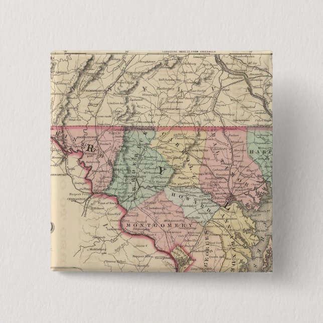 Chapa Cuadrada Delaware y Maryland (Anverso)