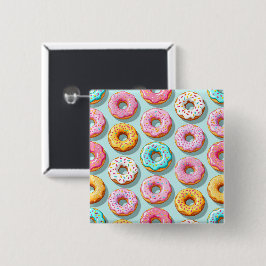 Chapa Cuadrada Deliciosas donas de crema azules