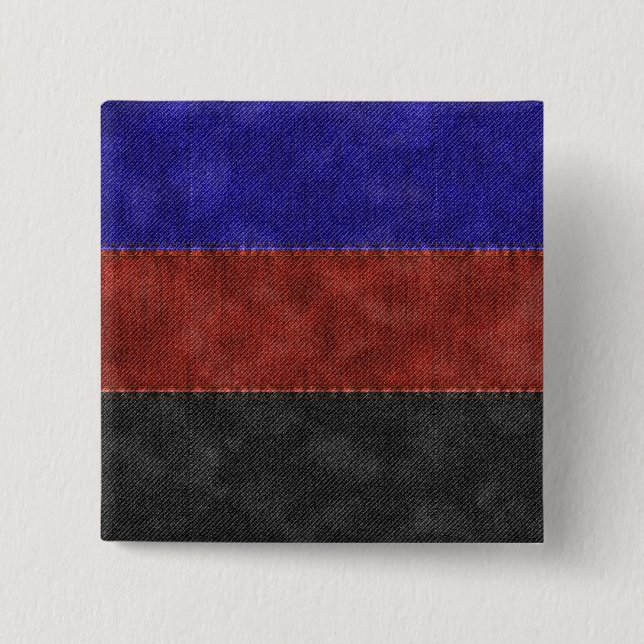 Chapa Cuadrada Denim Textured Seamless Polyamory PriFlag (Anverso)