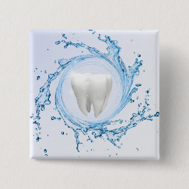 Chapa Cuadrada Dentista Dental Tooth Water Profesional