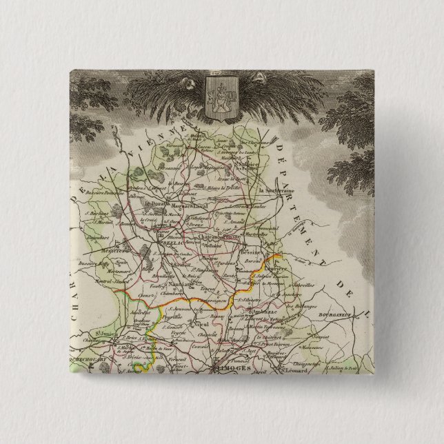 Chapa Cuadrada Departamento De La Vienne (Anverso)