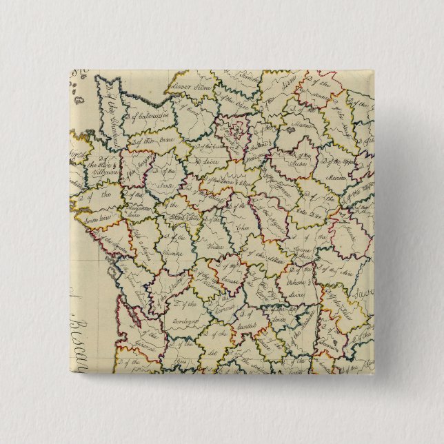 Chapa Cuadrada Departamentos de Francia (Anverso)