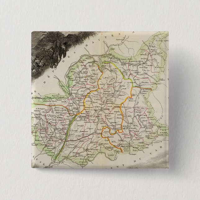 Chapa Cuadrada Dept Acerca De Alpes Bajos (Anverso)