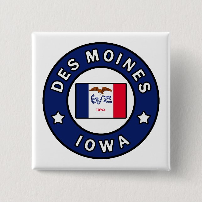 Chapa Cuadrada Des Moines Iowa (Anverso)