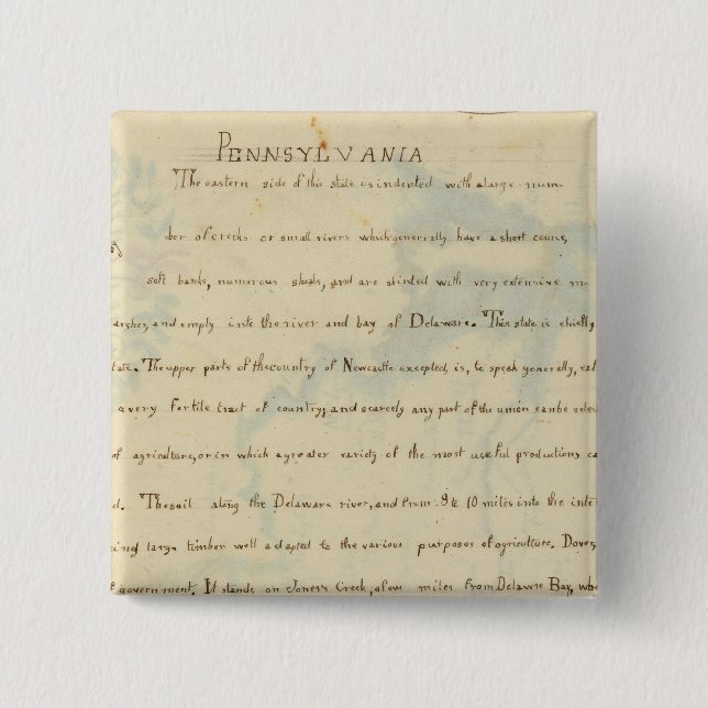 Chapa Cuadrada Descripción de Delaware (Anverso)