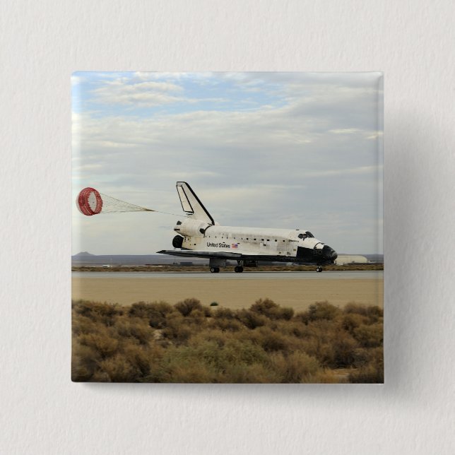 Chapa Cuadrada Descubrimiento del lanzador espacial despliega su  (Anverso)