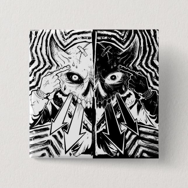 Chapa Cuadrada DesktopTelepathy (Anverso)