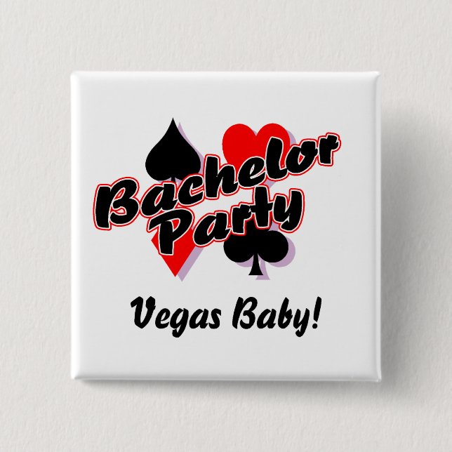 Chapa Cuadrada Despedida de soltero de Vegas (Anverso)