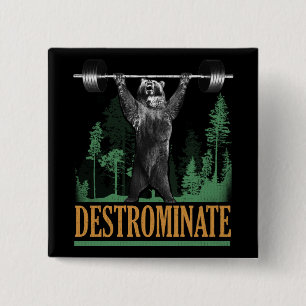 Chapa Cuadrada Destrominar - Oso - Funny Workout Inspirador
