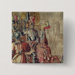 Chapa Cuadrada Detalle de Charles V a caballo