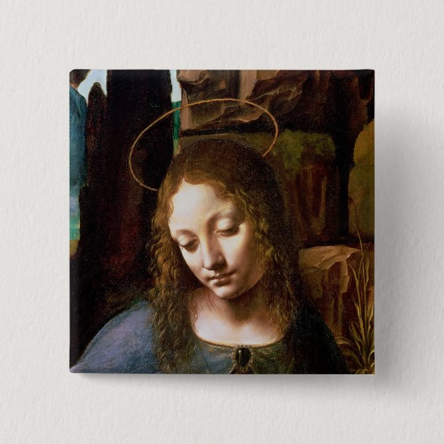 Chapa Cuadrada Detalle de la cabeza de la Virgen (Anverso)