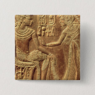 Chapa Cuadrada Detalle de la capilla de oro de Tutankhamun