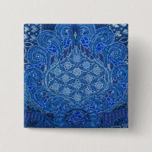 Chapa Cuadrada Detalle de mosaico azul, Alemania