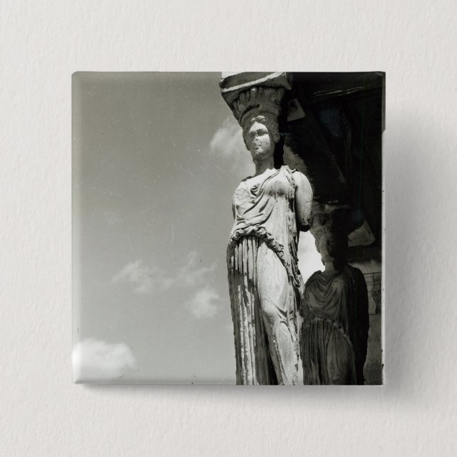 Chapa Cuadrada Detalle de una cariátide del Erechtheion (Anverso)