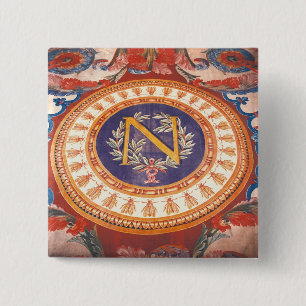Chapa Cuadrada Detalle de una manta con la "N" de Napoleon I