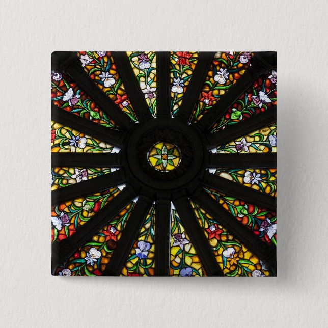 Chapa Cuadrada Detalle de vidrio contenido (Anverso)