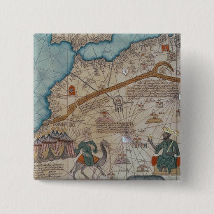 Chapa Cuadrada Detalle del atlas catalán, 1375